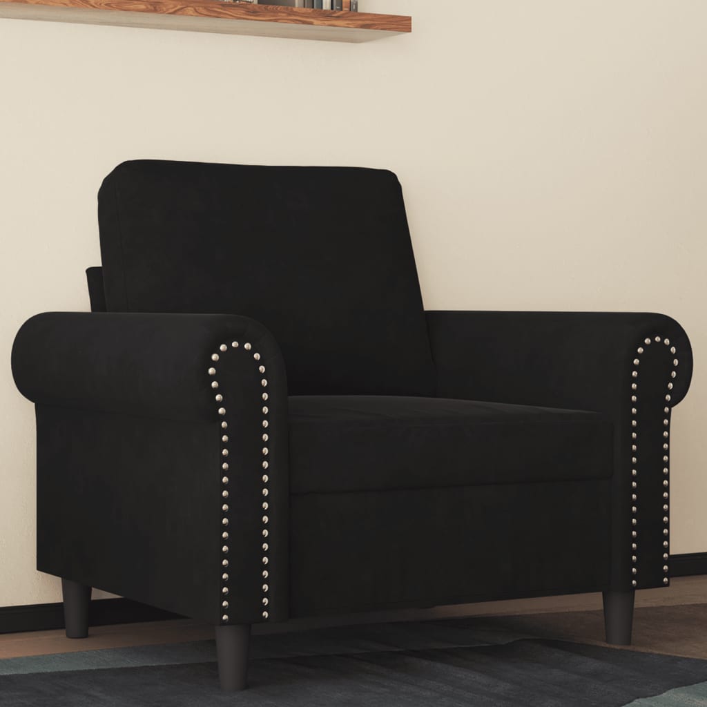 foto del prodotto poltrona nero 60 cm vellutocod mxl 131213