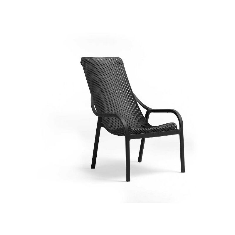foto del prodotto poltrona net lounge da esterno in fiberglass antracite nardi