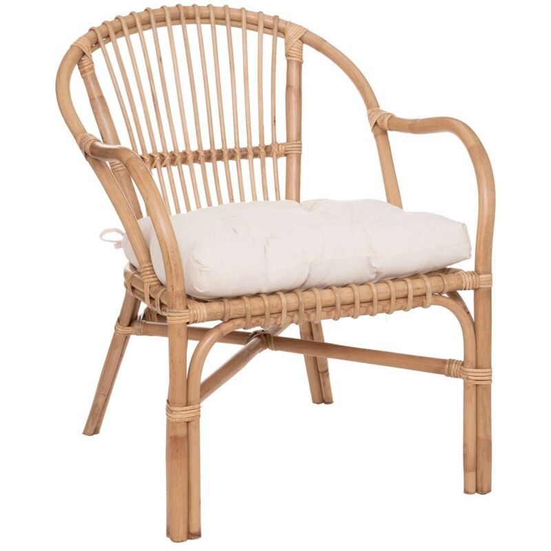 foto del prodotto poltrona neta in tessuto rattan bianco atmosphera cr ateur d int rieur
