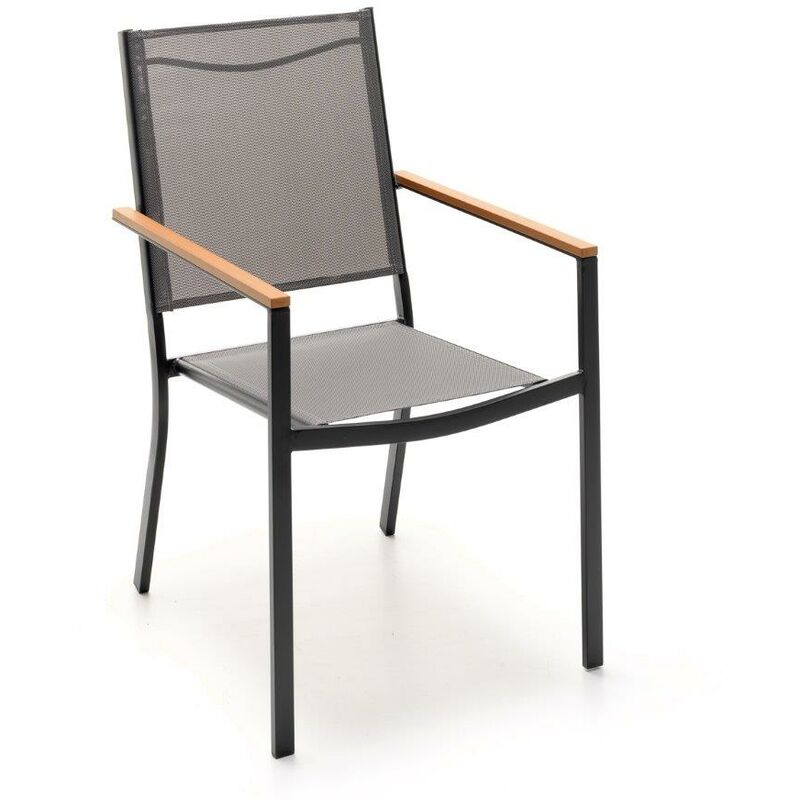 foto del prodotto poltrona newport antracite art. m0750-38 in metallo 57x55xh90 cm