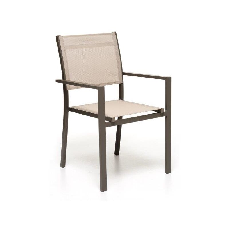 foto del prodotto poltrona otranto m0939 09 pieghevole alluminio brown schienale seduta textilene