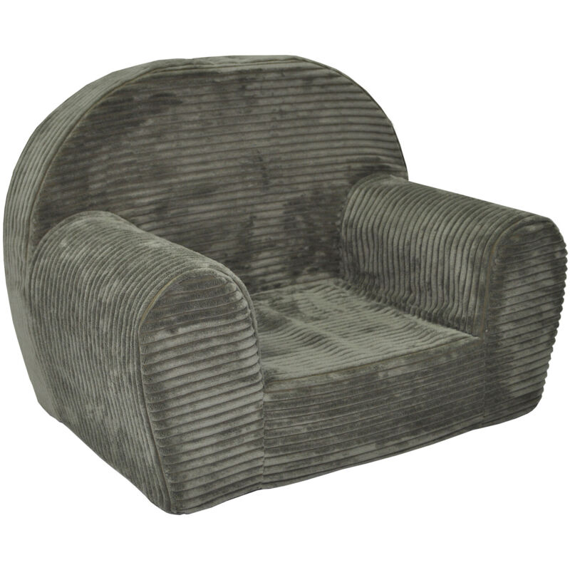 foto del prodotto poltrona per bambini lincol 60x40x45 cm velluto a coste verde oliva