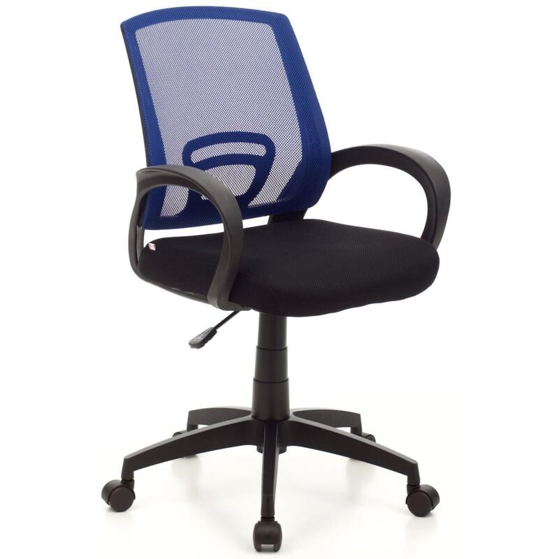 foto del prodotto poltrona per ufficio operativa mod. room colore blu 64x62x103 cm