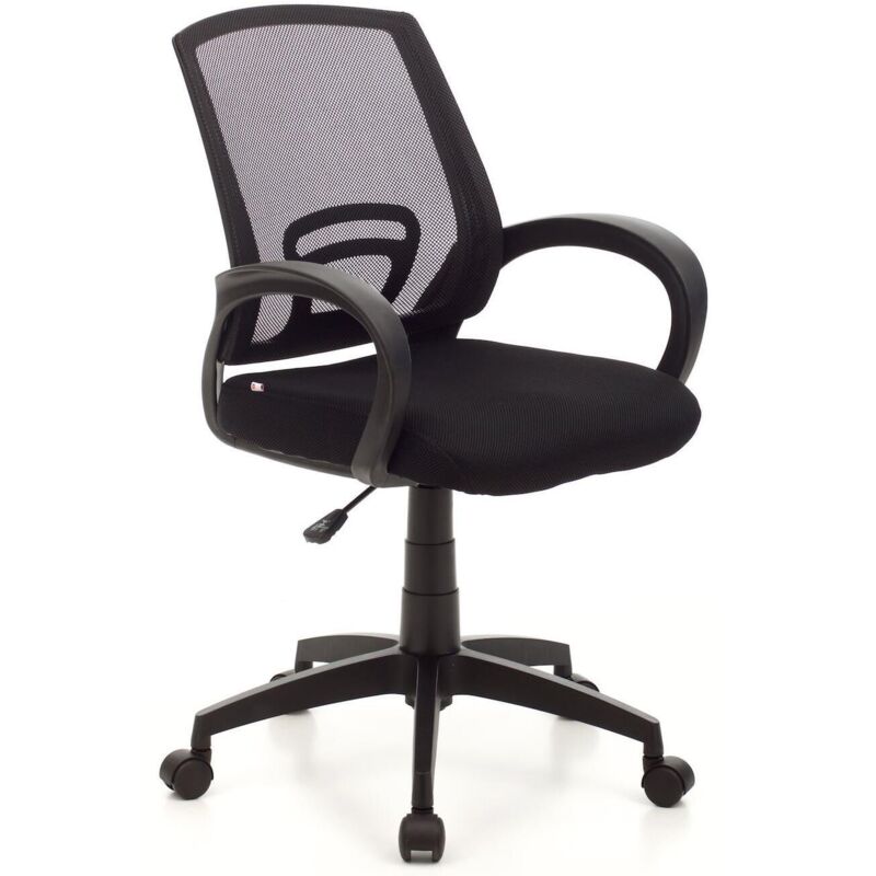 foto del prodotto poltrona per ufficio operativa mod. room colore nero 64x62x103 cm