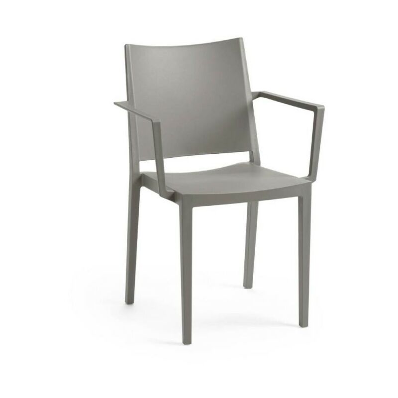 foto del prodotto poltrona polipropilene colore grigio per interno o esterno mosk