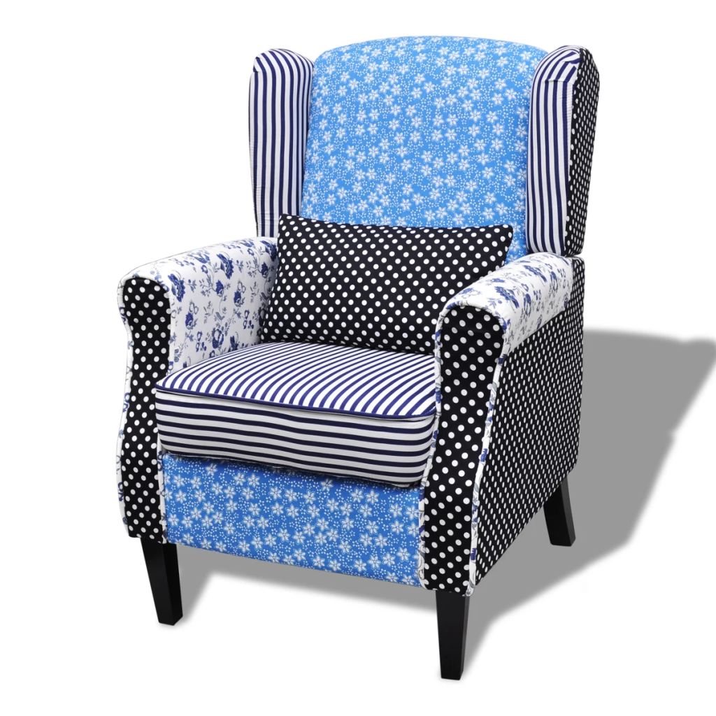 foto del prodotto poltrona poltrona lounge lounge divano club di design da soggiorno con tessuto patchwork 1102039 3