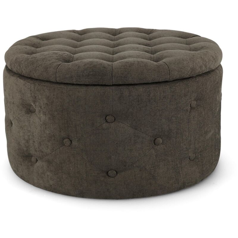 foto del prodotto poltrona pouf ernestine per interno, con struttura in legno di pino e mdf da 70 x 40h cm grigio