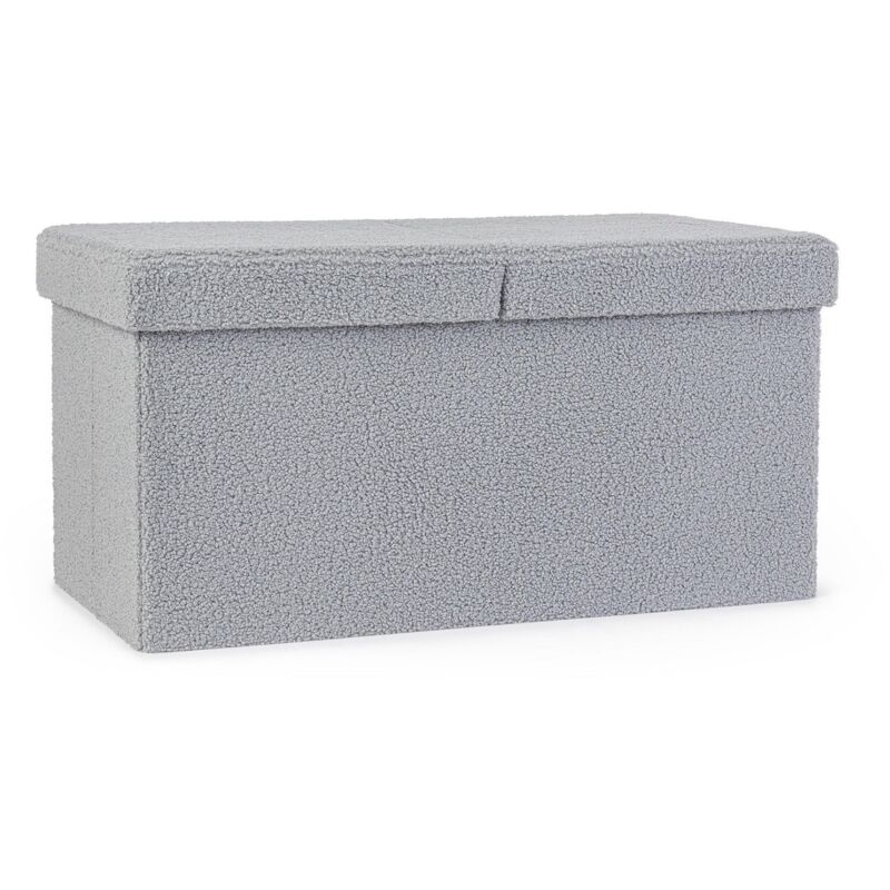 foto del prodotto poltrona pouf joris per interno, con struttura in mdf rettangolare bianco