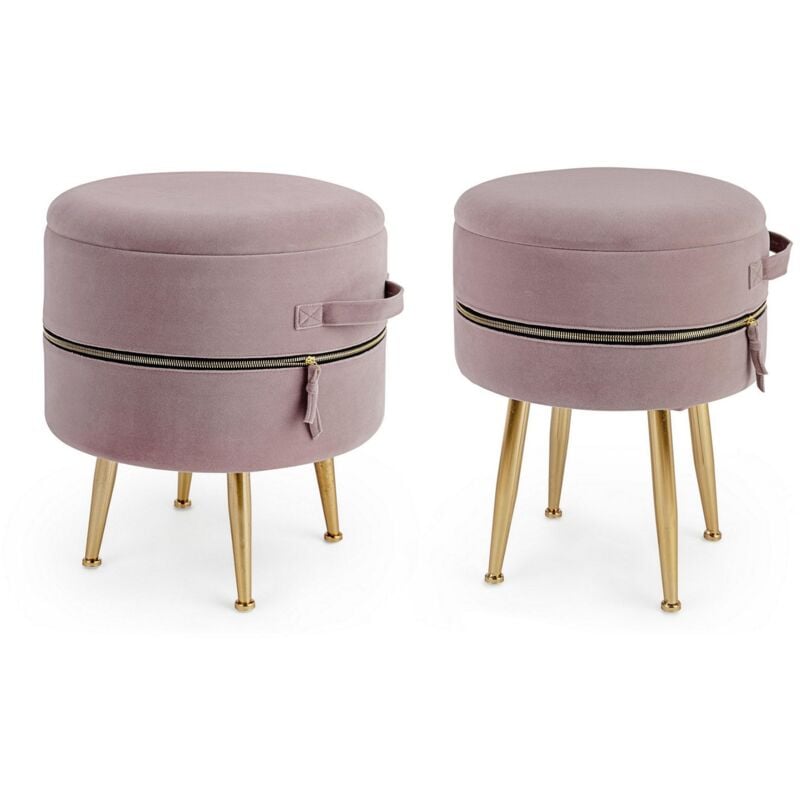 foto del prodotto poltrona pouf pavlina per interno, con struttura in mdf e compensato set da 2 pezzi grigio nero
