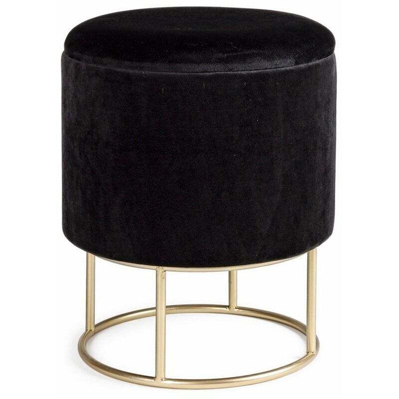 foto del prodotto poltrona pouf polina per interno, con struttura in mdf e compensato da 34.5x45h cm nero