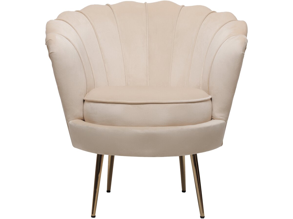 foto del prodotto poltrona quot floria quot in velluto 75 x 68 x 77,5 cm beige