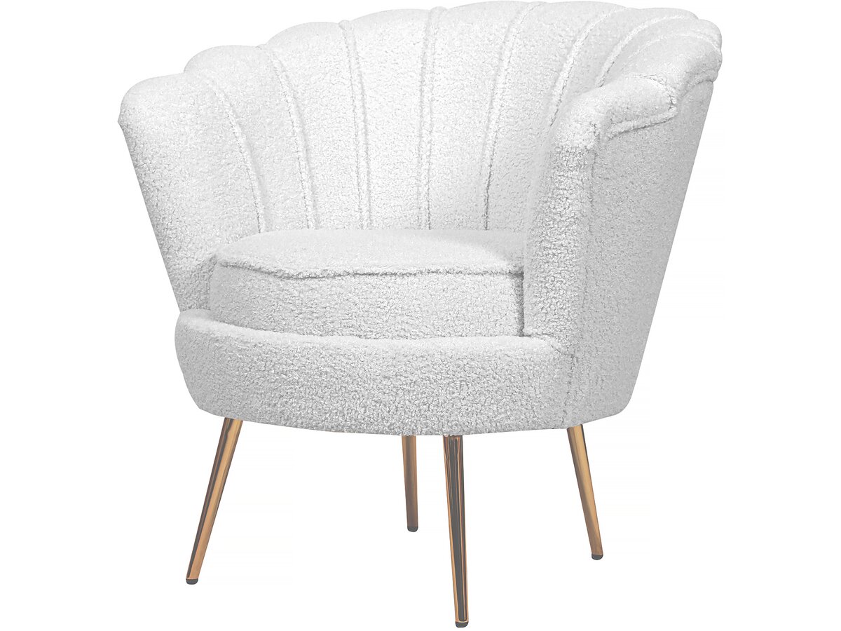 foto del prodotto poltrona quot floria quot in velluto 75 x 68 x 77,5 cm bianco