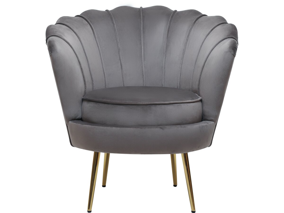 foto del prodotto poltrona quot floria quot in velluto 75 x 68 x 77,5 cm grigio