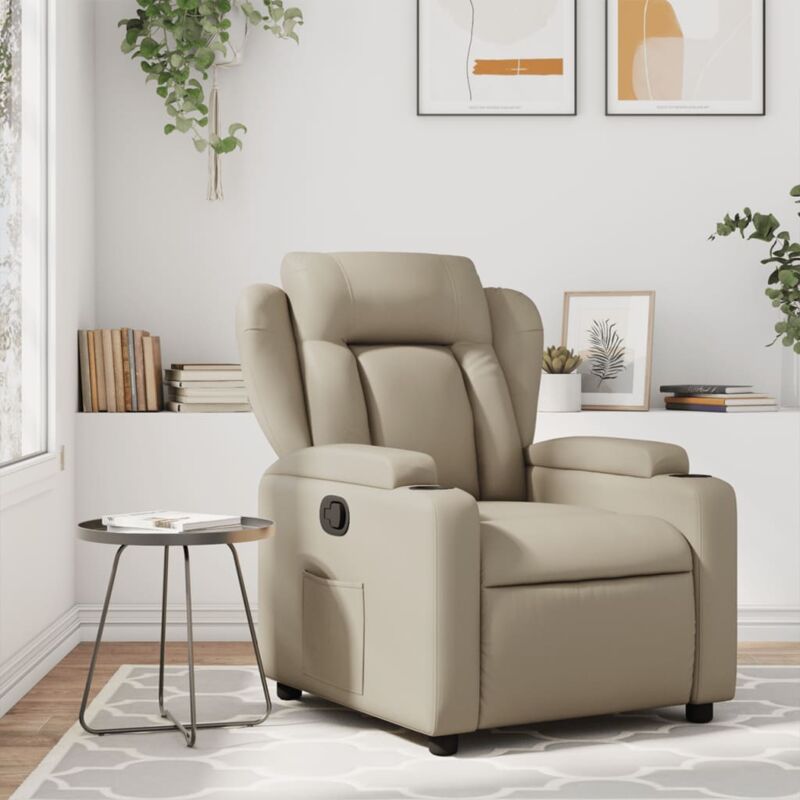 foto del prodotto poltrona reclinabile cappuccino in similpelle vidaxl