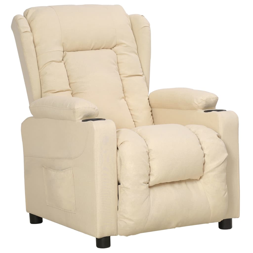foto del prodotto poltrona reclinabile crema in tessuto cod mxl 23450