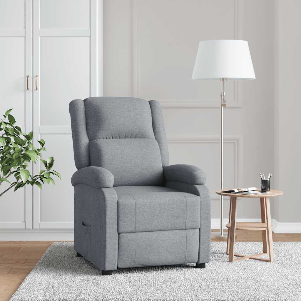 foto del prodotto poltrona reclinabile in tessuto grigio chiarocod mxl 134615