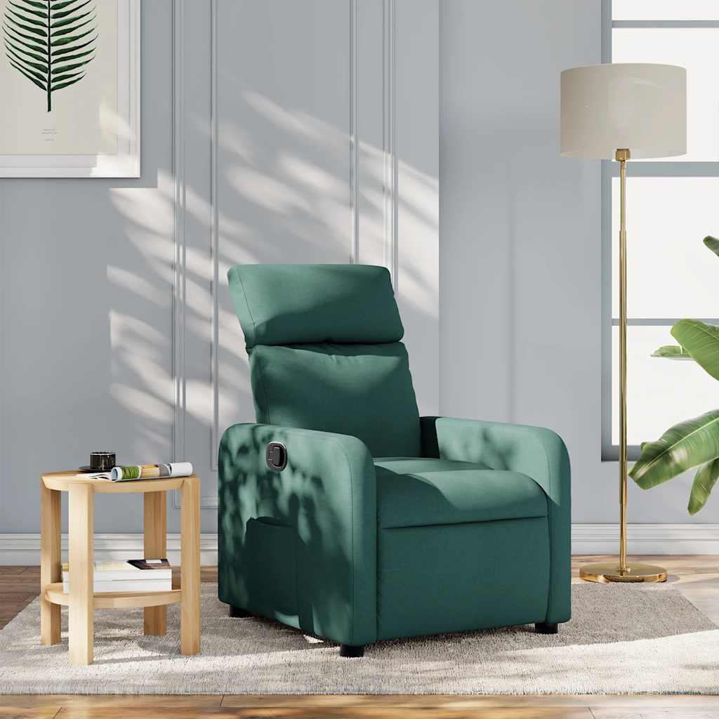 foto del prodotto poltrona reclinabile in tessuto verde scurocod mxl 132144