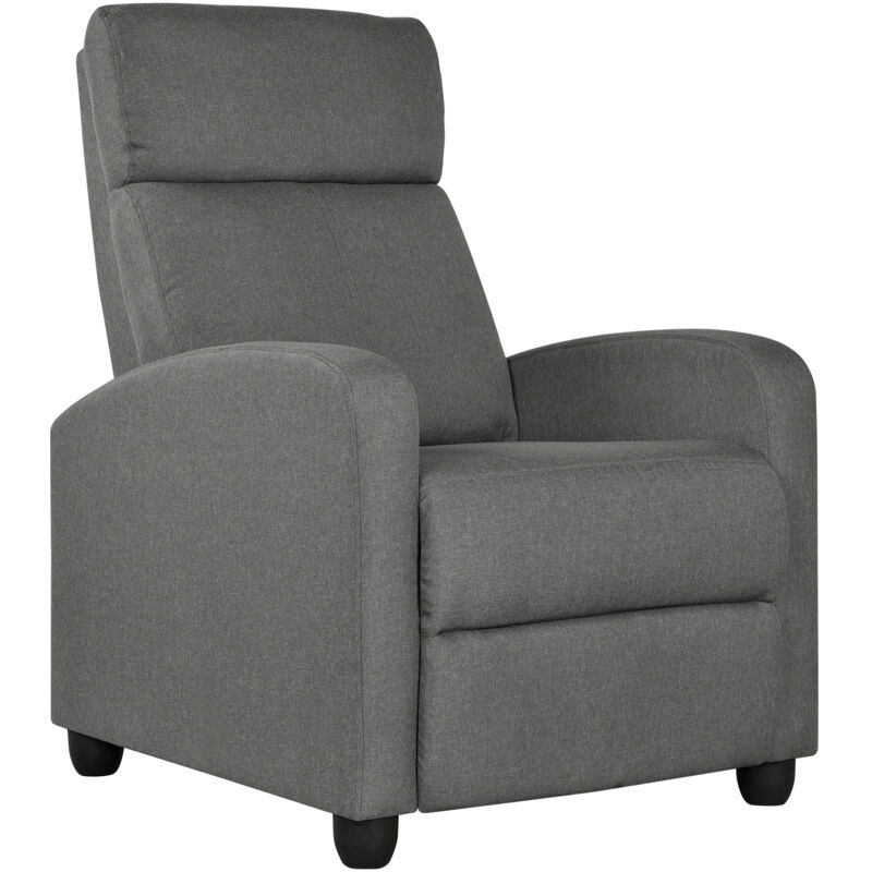 foto del prodotto poltrona reclinabile poltrona relax lounge imbottita con schienale regolabile sedia monoposto con poggiapiedi da soggiorno ufficio studio camera da