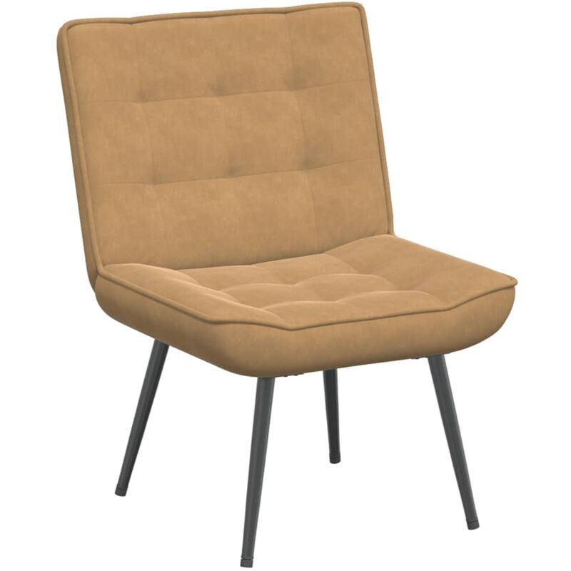 foto del prodotto poltrona relax 64x74x84 cm marrone in velluto - vidaxl