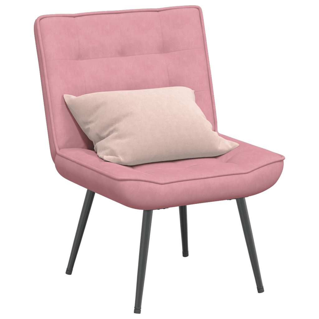 foto del prodotto poltrona relax 64x74x84 cm rosa in velluto