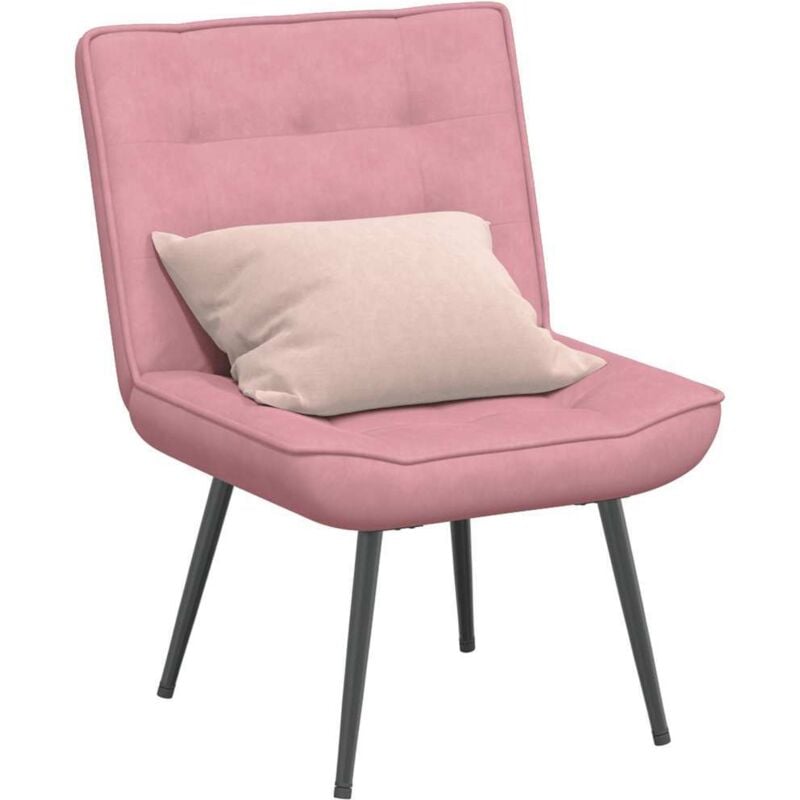 foto del prodotto poltrona relax 64x74x84 cm rosa in velluto vidaxl