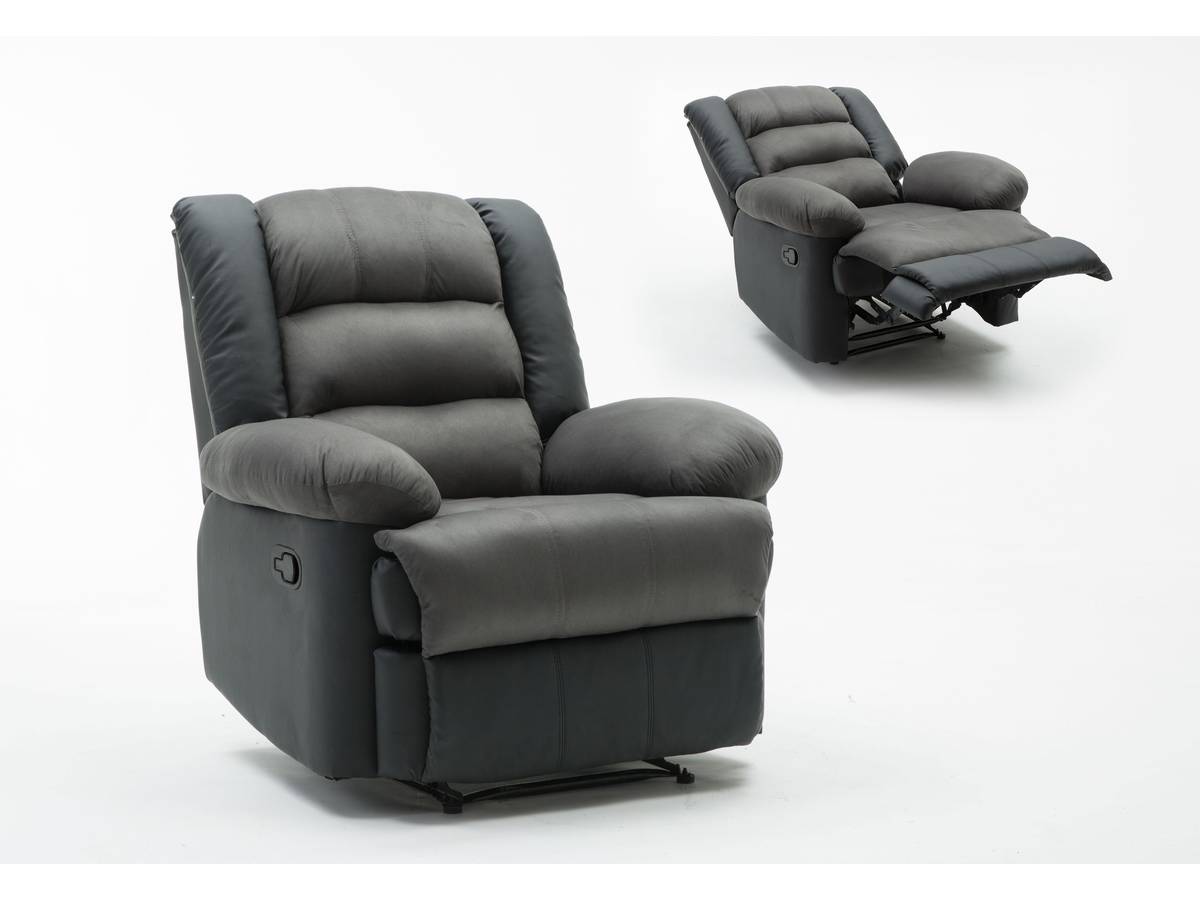 foto del prodotto poltrona relax buckingham nero grigio scuro