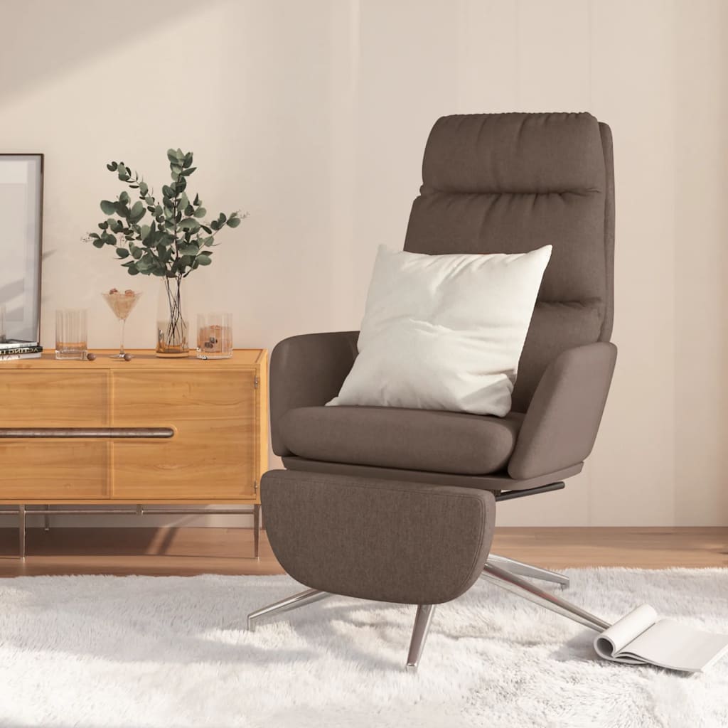 foto del prodotto poltrona relax con poggiapiedi grigio talpa in tessuto cod mxl 24528