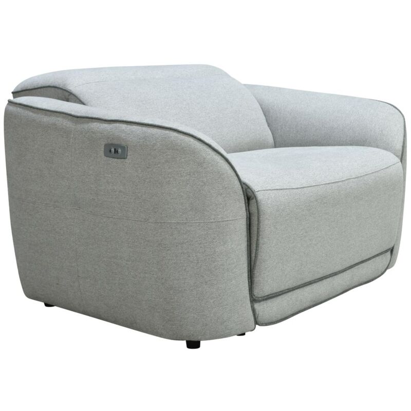 foto del prodotto poltrona relax elettrica in tessuto chin grigio ozarto