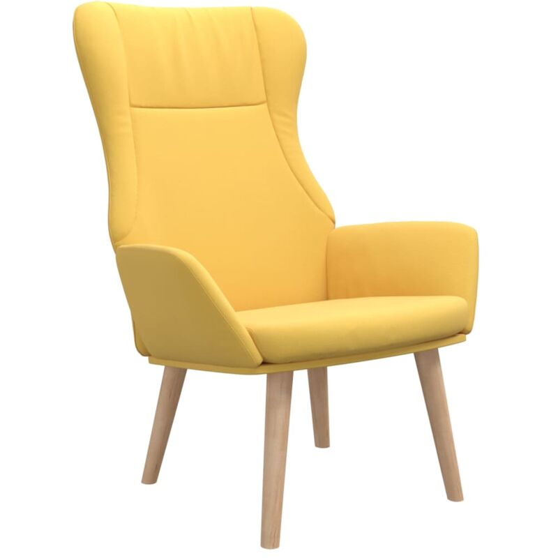 foto del prodotto poltrona relax giallo senape in tessuto vidaxl