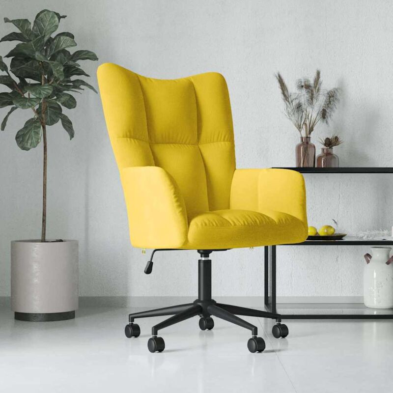 foto del prodotto poltrona relax giallo senape in velluto cod mxl 13330