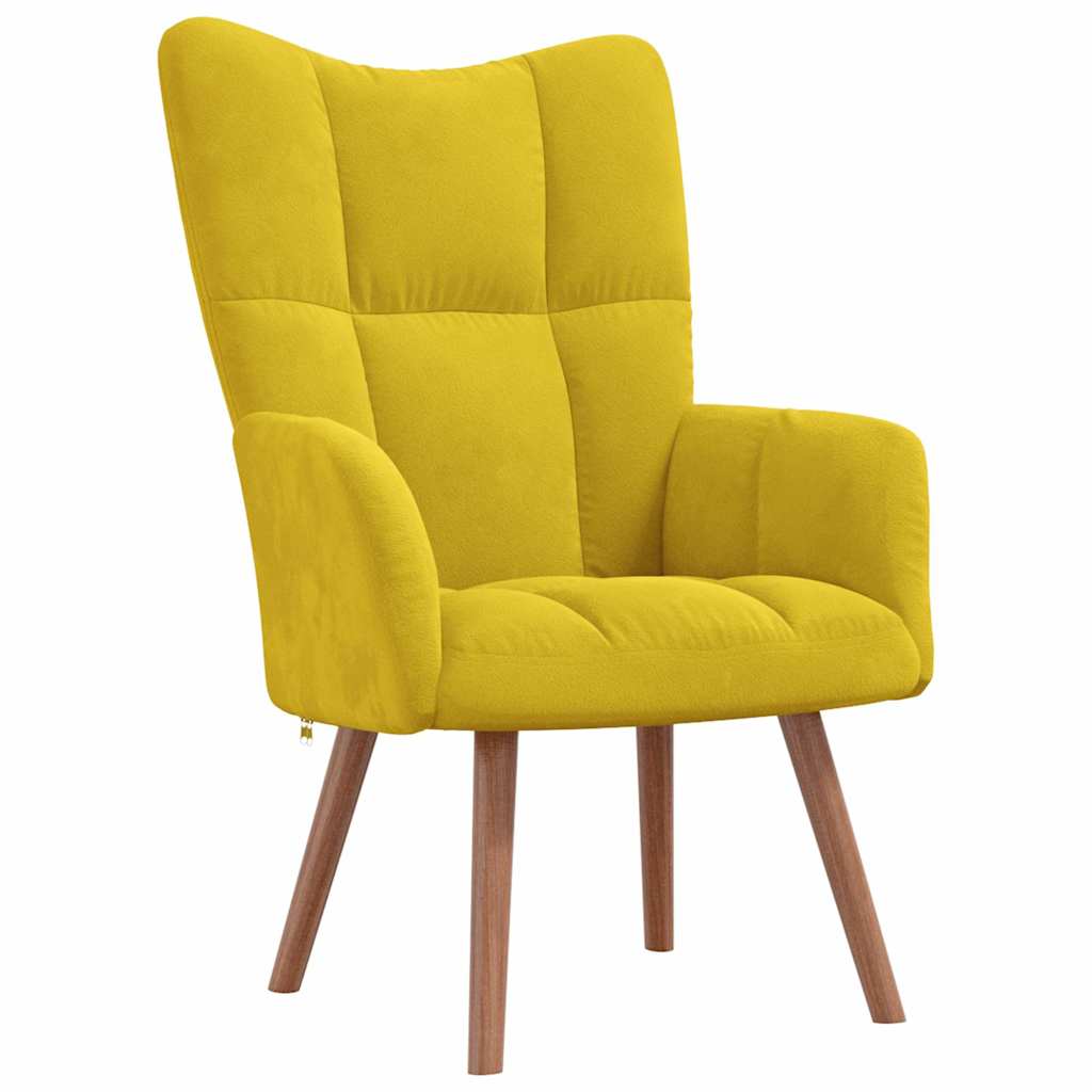 foto del prodotto poltrona relax giallo senape in velluto cod mxl 32687