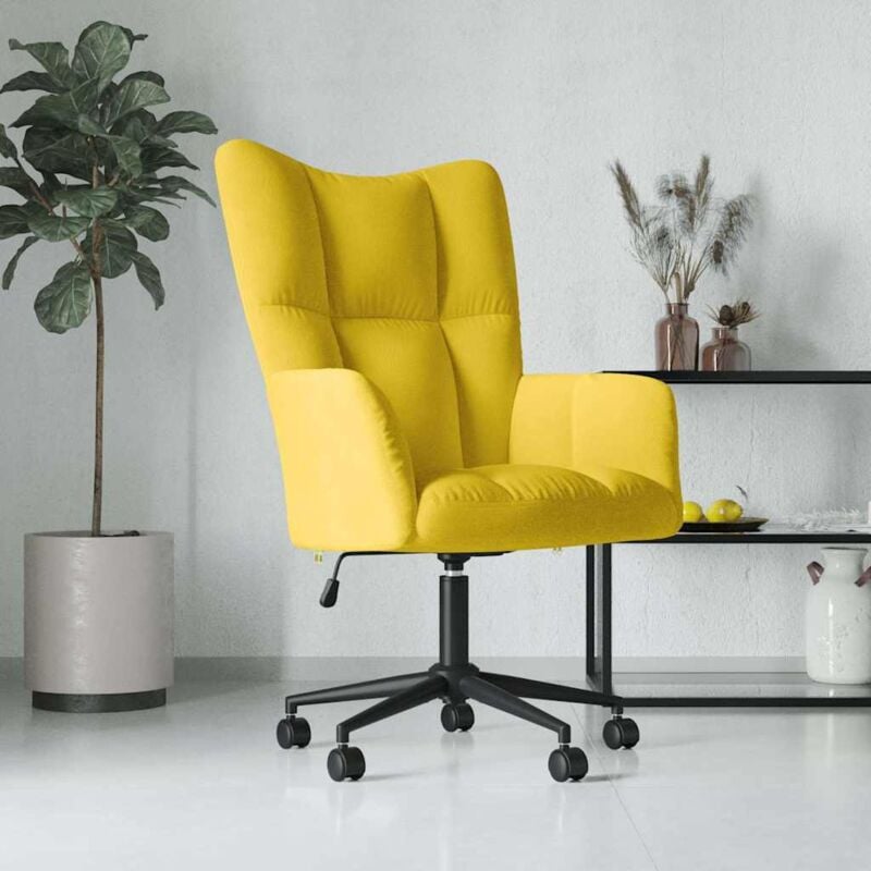 foto del prodotto poltrona relax giallo senape in velluto vidaxl