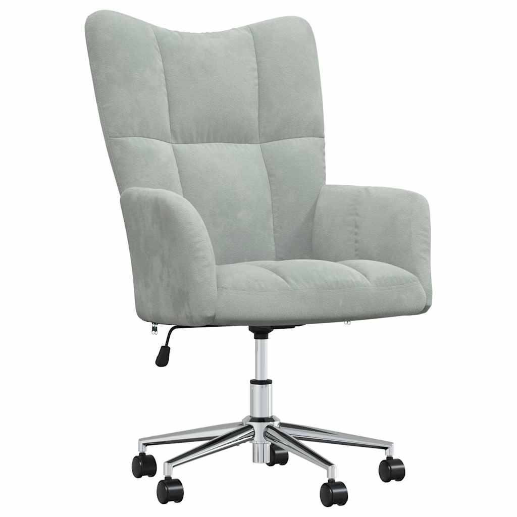 foto del prodotto poltrona relax grigio chiaro in vellutocod mxl 71834