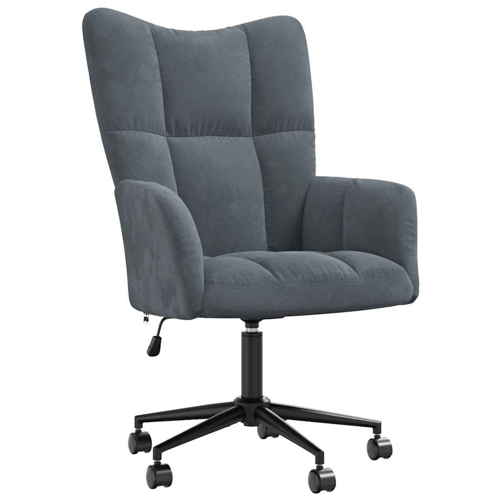 foto del prodotto poltrona relax grigio scuro in vellutocod mxl 118496