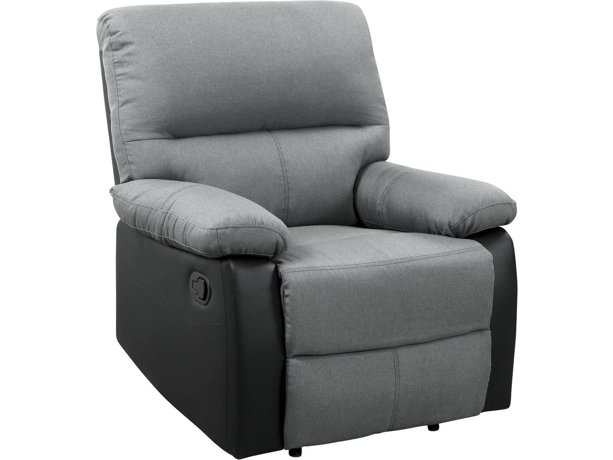 foto del prodotto poltrona relax ""lincoln"" - nero/grigio scuro