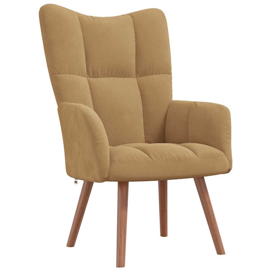 foto del prodotto poltrona relax marrone in velluto cod mxl 17432
