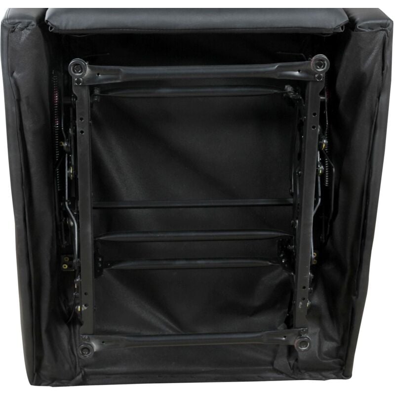 foto del prodotto poltrona relax reclinabile ergonomica in similpelle 65x92x100 cm nero