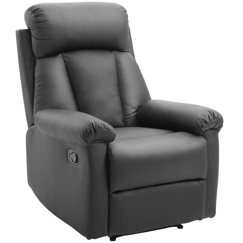 foto del prodotto poltrona relax reclinabile imbottita ergonomica 80 97 107 cm nero