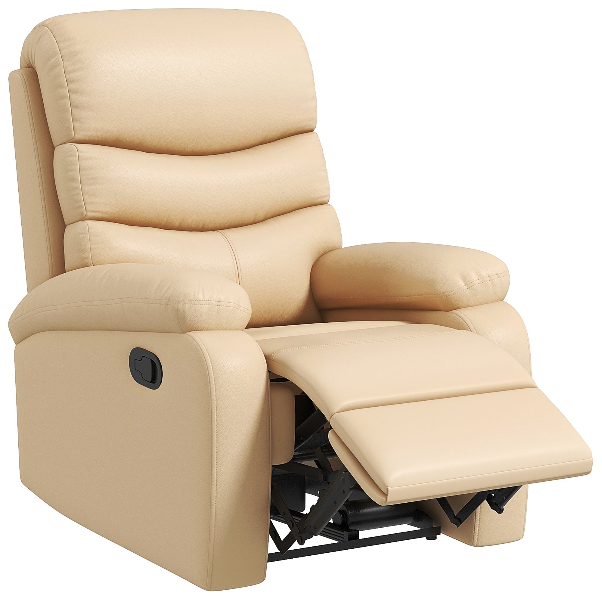 foto del prodotto poltrona relax reclinabile manuale 80x90x105 cm in similpelle beige