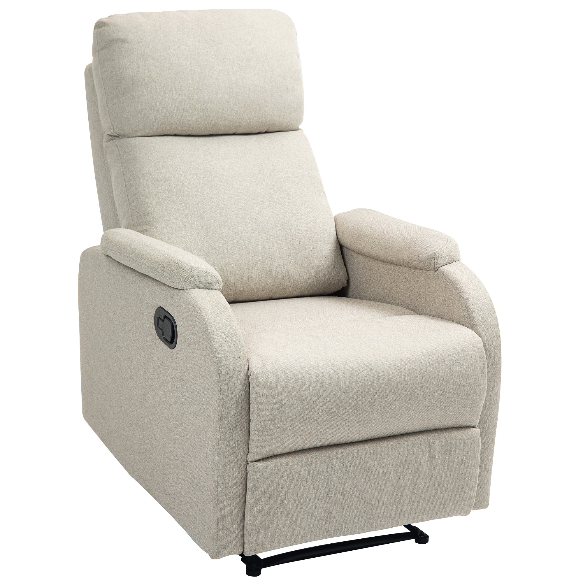 foto del prodotto poltrona relax reclinabile manuale con poggiapiedi beige