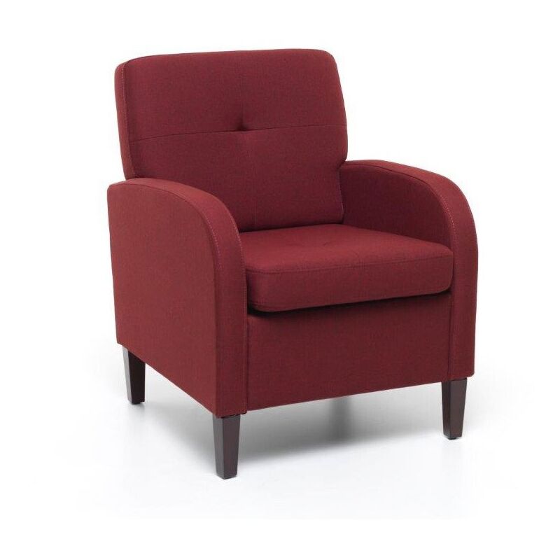 foto del prodotto poltrona relax rivestimento in tessuto rosso