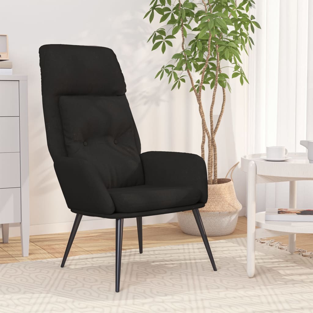foto del prodotto poltrona rilassante nera in similpelle scamosciata cod mxl 15472