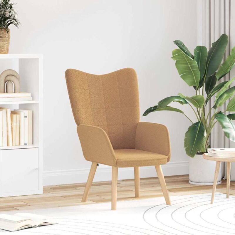foto del prodotto poltrona rilassante vidaxl beige in tessuto simil lana riccia