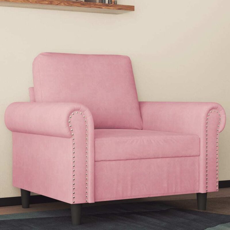 foto del prodotto poltrona rosa 60 cm velluto vidaxl