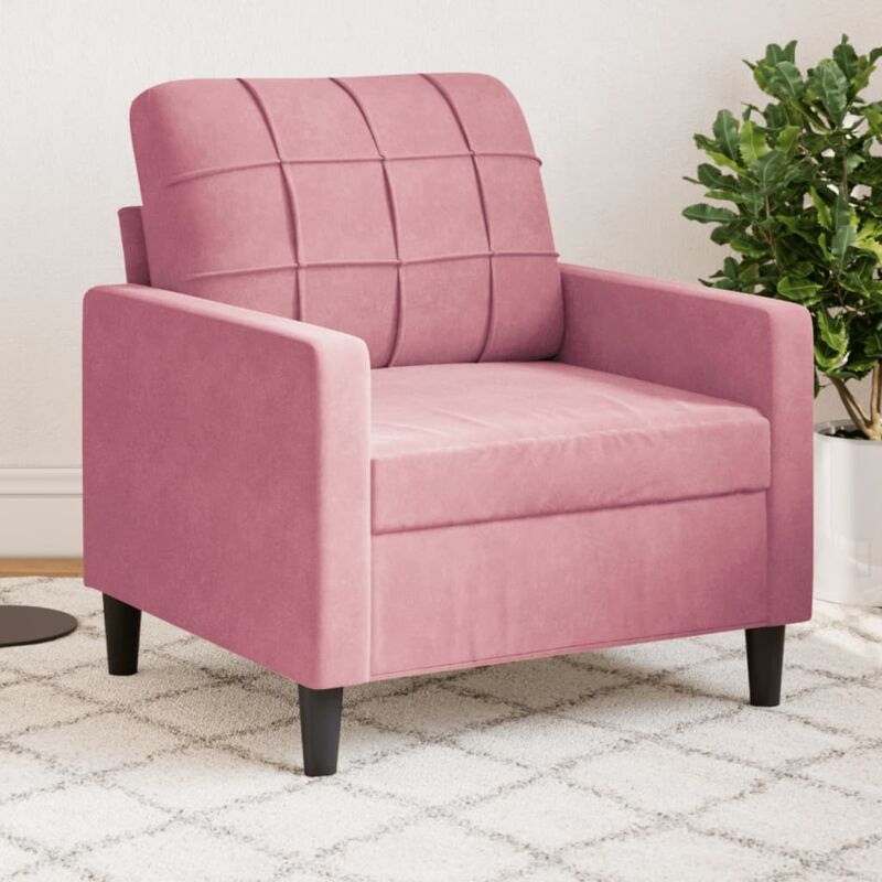 foto del prodotto poltrona rosa 60 cm velluto vidaxl
