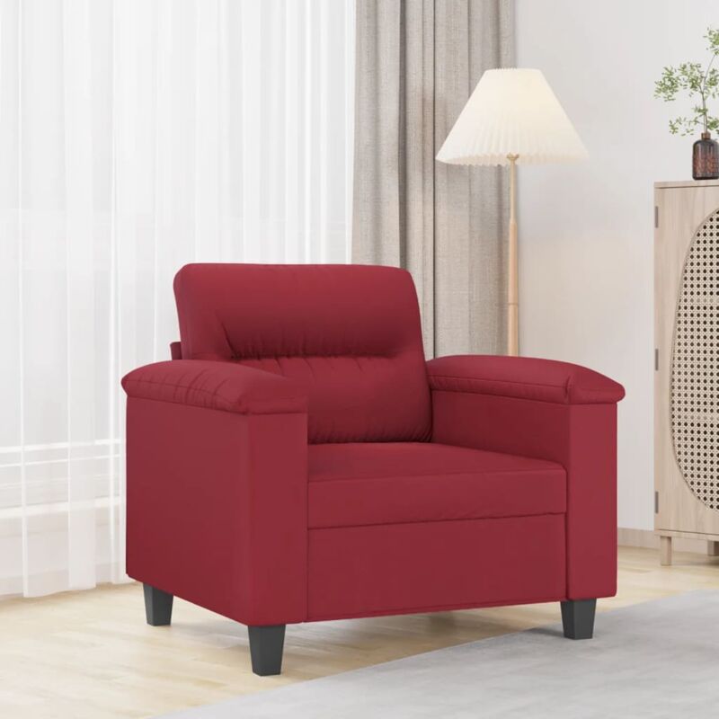 foto del prodotto poltrona rosso vino 60 cm in similpelle