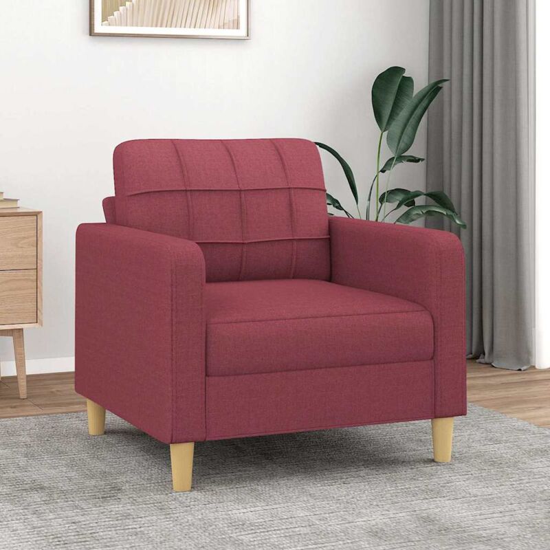 foto del prodotto poltrona rosso vino 60 cm in tessuto vidaxl