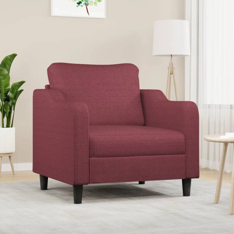 foto del prodotto poltrona rosso vino 60 cm in tessuto vidaxl