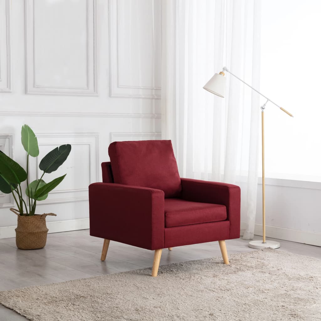 foto del prodotto poltrona rosso vino in tessuto cod mxl 6210