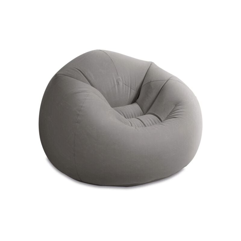 foto del prodotto poltrona sacco gonfiabile intex beanless bag grigio 114x114x71 cm cod. 68579np